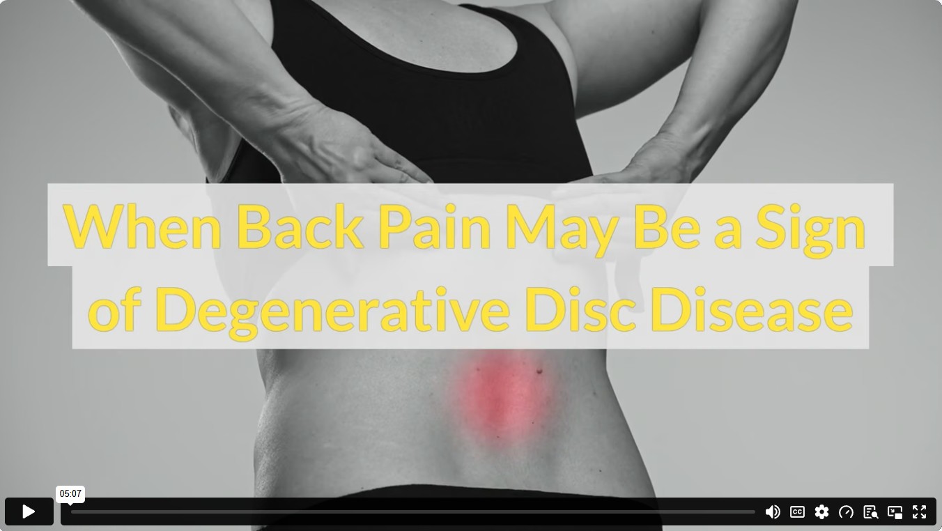 When Back Pain May Be a Sign of Degenerative Disc Disease